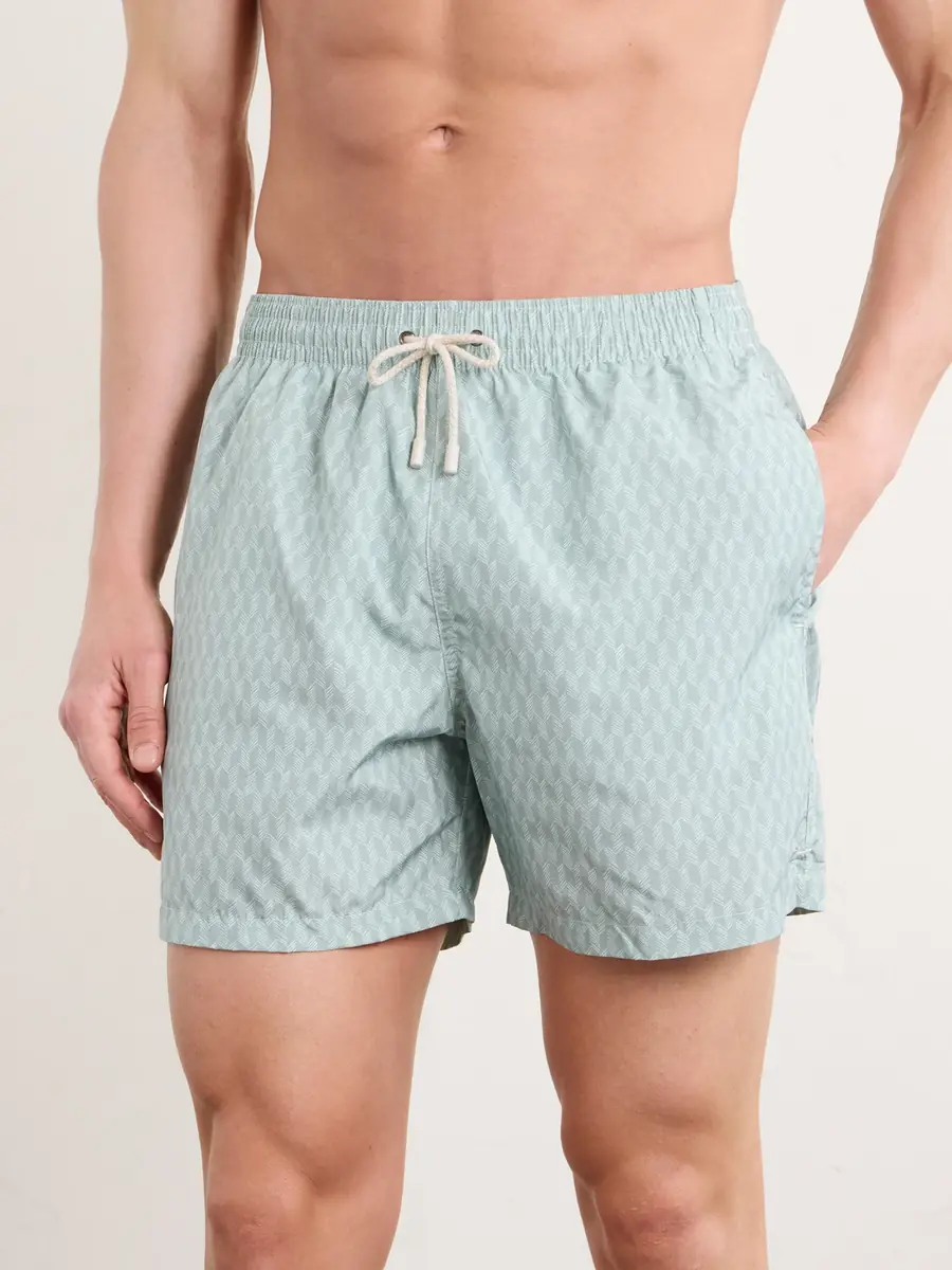 Canali Straight-Leg Mid-Length Printed Swim Shorts - Men | Thumbnail 2 Canali Straight-Leg Mid-Length Printed Swim Shorts - Men | Thumbnail 2