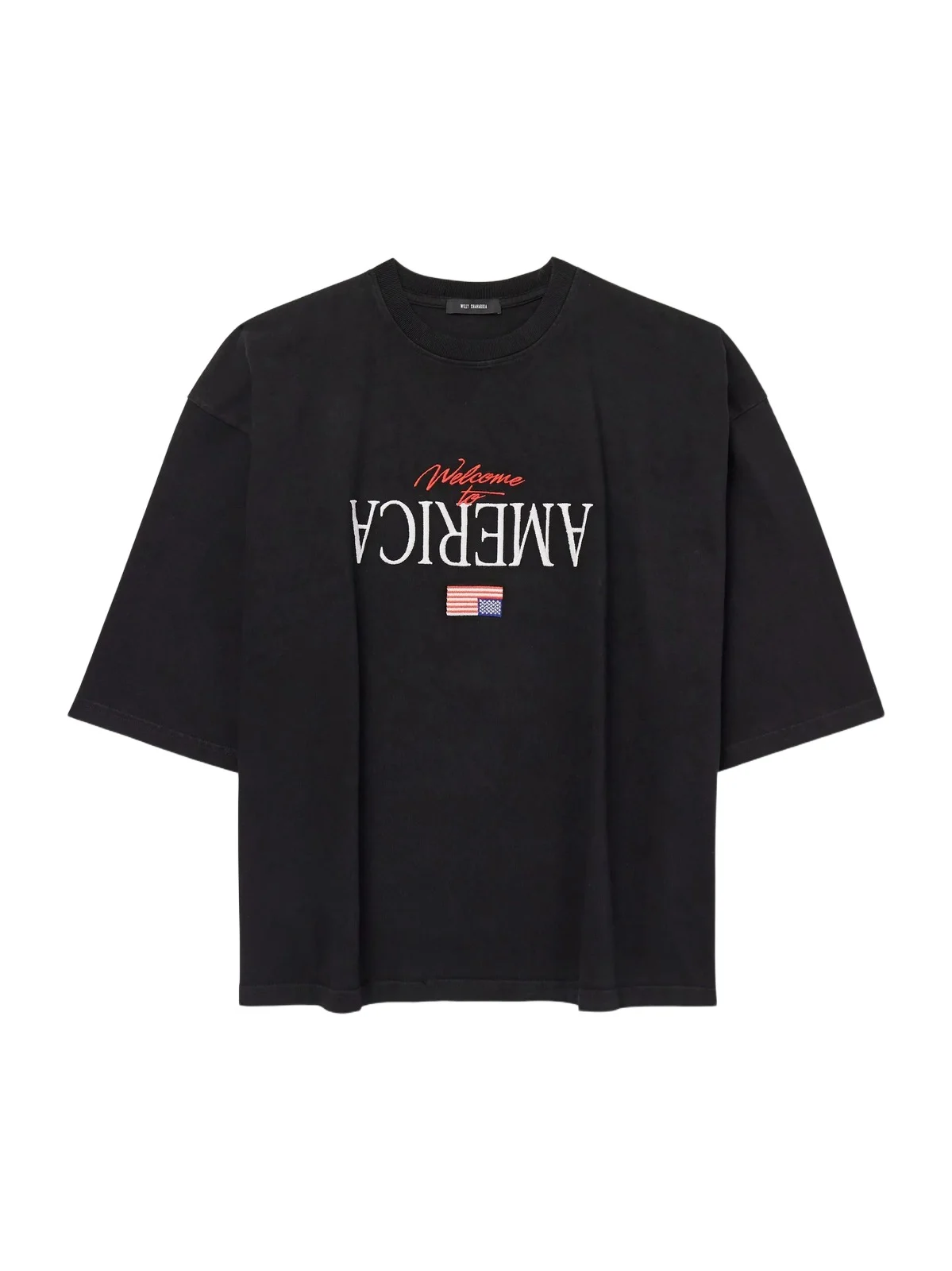 Welcome To America Logo-Embroidered Cotton-Jersey T-Shirt - Men