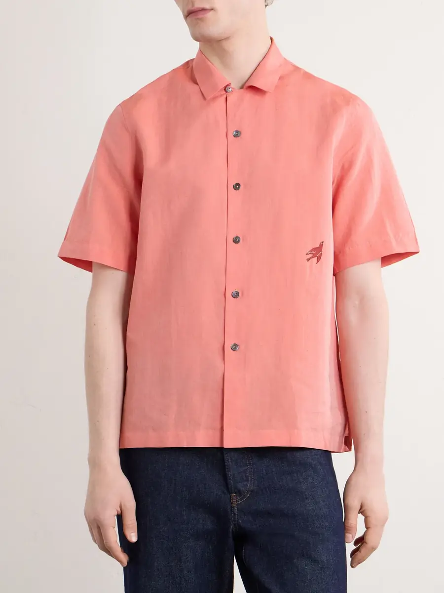 Paul Smith Embroidered Cotton and Linen-Blend Shirt - Men | Thumbnail 3 Paul Smith Embroidered Cotton and Linen-Blend Shirt - Men | Thumbnail 3