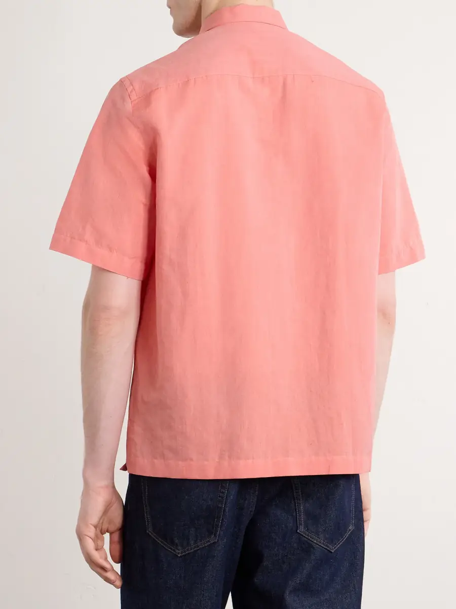 Paul Smith Embroidered Cotton and Linen-Blend Shirt - Men | Thumbnail 4 Paul Smith Embroidered Cotton and Linen-Blend Shirt - Men | Thumbnail 4