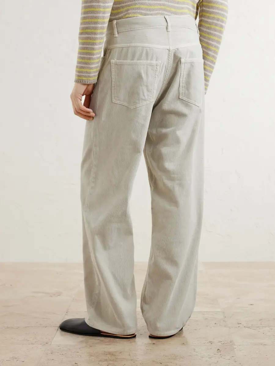 Auralee Wide-Leg Garment-Dyed Cotton-Corduroy Trousers - Men | Thumbnail 4