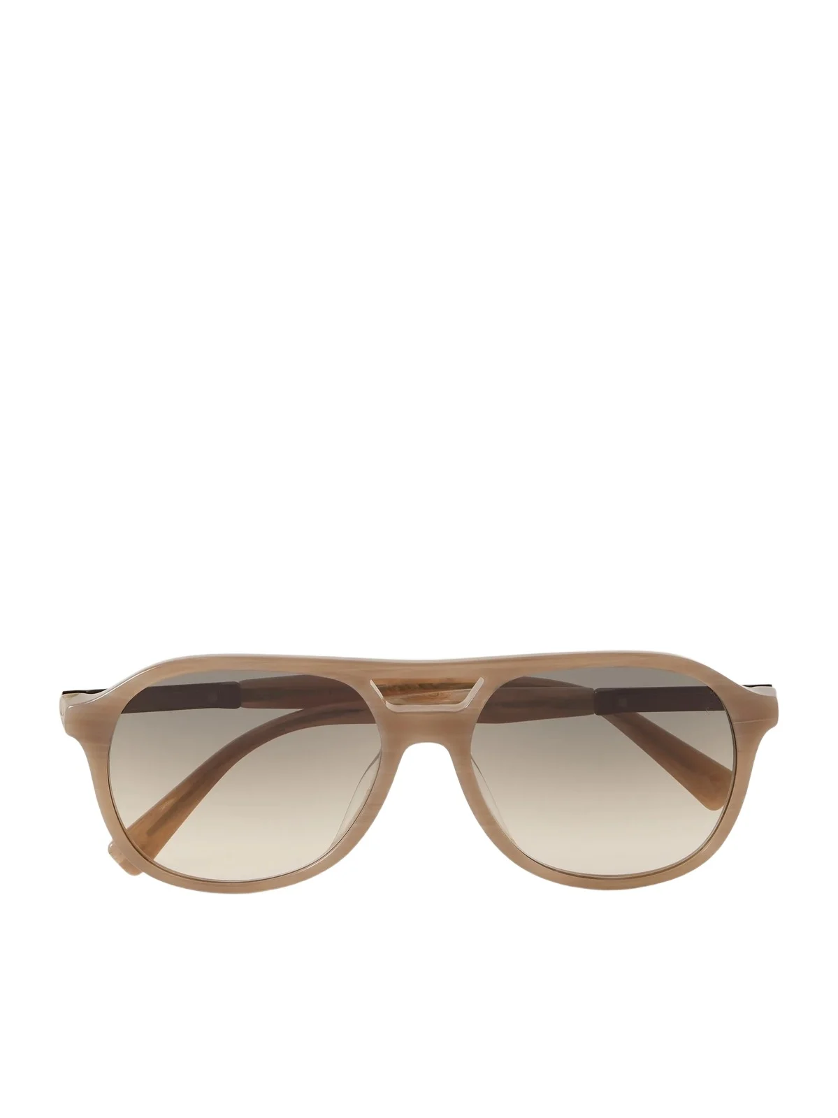 Double-Bridge Aviator-Style Acetate Sunglasses - Men