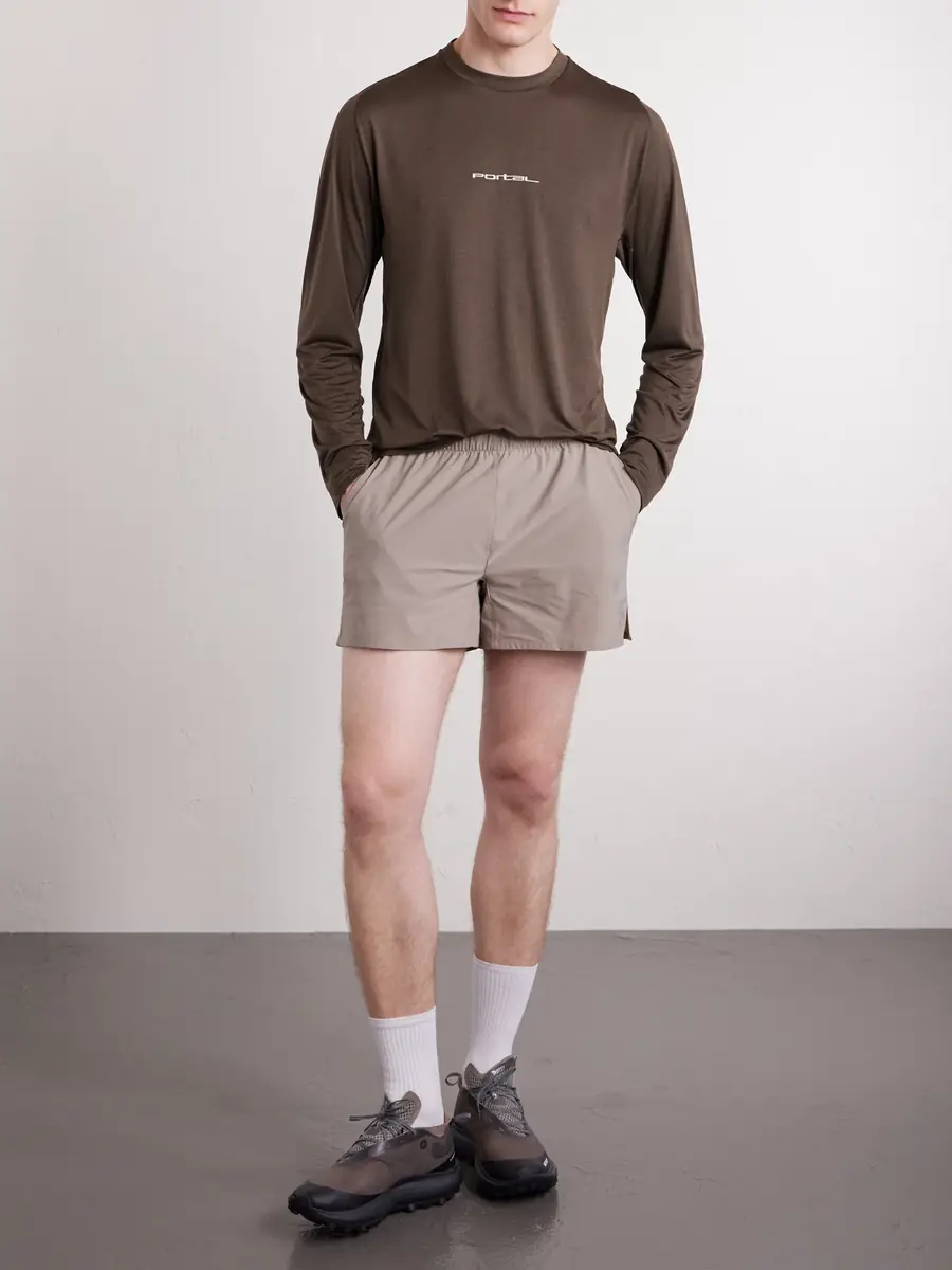 Portal Marka Liner Straight-Leg 5" Mesh-Trimmed Recycled-Shell Running Shorts - Men | Thumbnail 2
