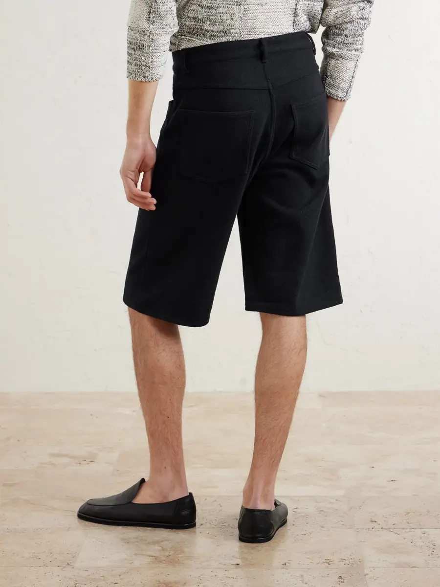 Auralee Wide-Leg Silk Shorts - Men | Thumbnail 4