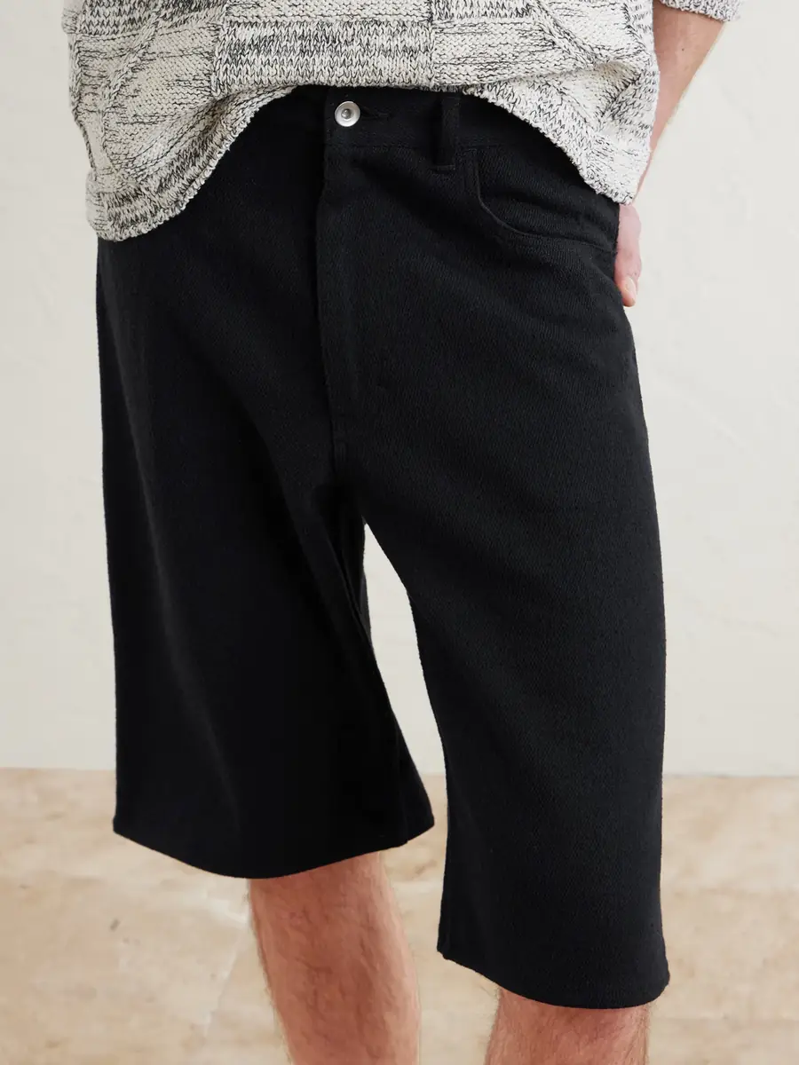 Auralee Wide-Leg Silk Shorts - Men | Thumbnail 5