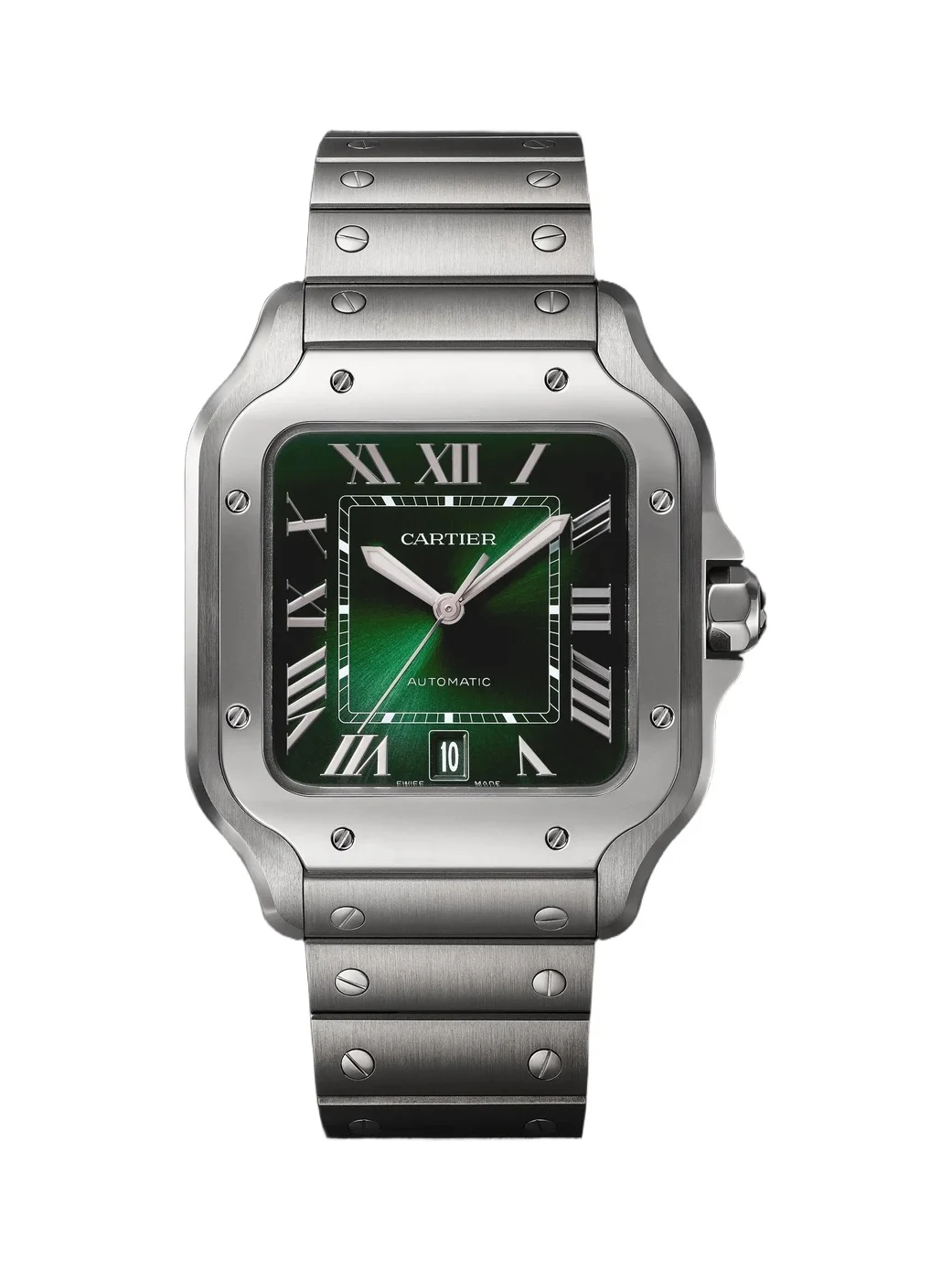 Santos de Large Automatic Stainless Steel Watch, Ref. WSSA0062 - Men