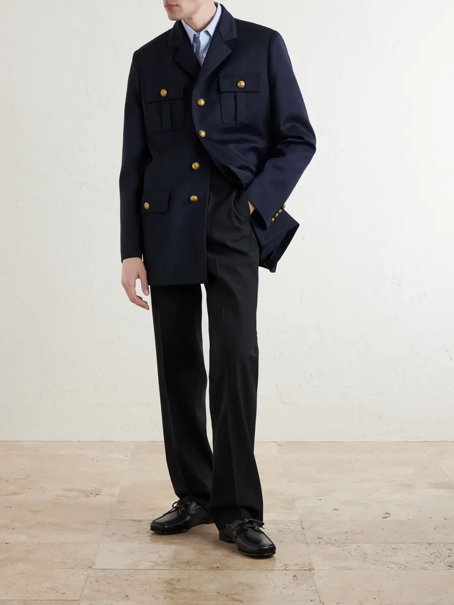 Valentino Garavani Sahariana Embellished Virgin Wool Jacket - Men | Thumbnail 2 Valentino Garavani Sahariana Embellished Virgin Wool Jacket - Men | Thumbnail 2