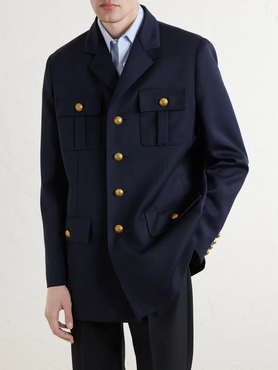 Valentino Garavani Sahariana Embellished Virgin Wool Jacket - Men | Thumbnail 3 Valentino Garavani Sahariana Embellished Virgin Wool Jacket - Men | Thumbnail 3