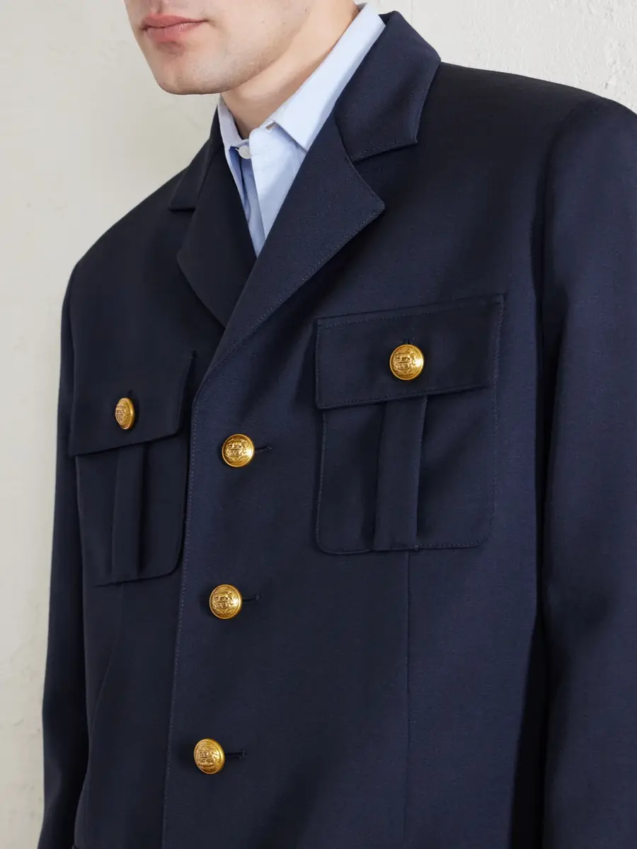 Valentino Garavani Sahariana Embellished Virgin Wool Jacket - Men | Thumbnail 5 Valentino Garavani Sahariana Embellished Virgin Wool Jacket - Men | Thumbnail 5
