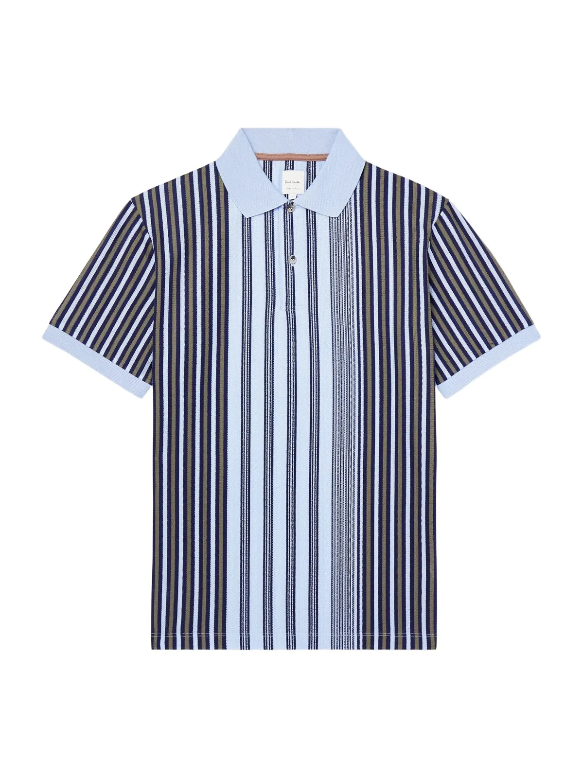 Striped Knitted Cotton Polo Shirt - Men