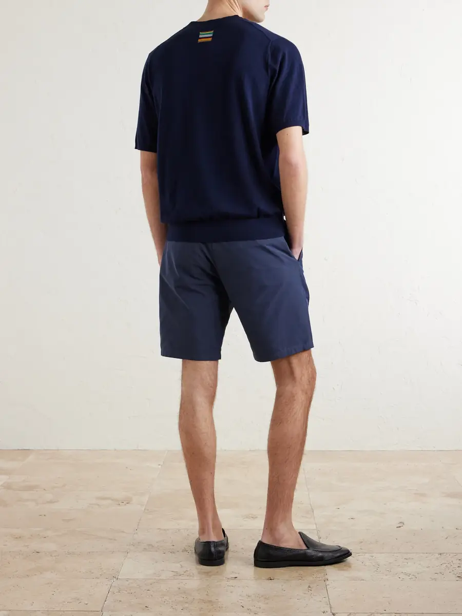 Paul Smith Straight-Leg Cotton and Lyocell-Blend Shorts - Men | Thumbnail 4 Paul Smith Straight-Leg Cotton and Lyocell-Blend Shorts - Men | Thumbnail 4