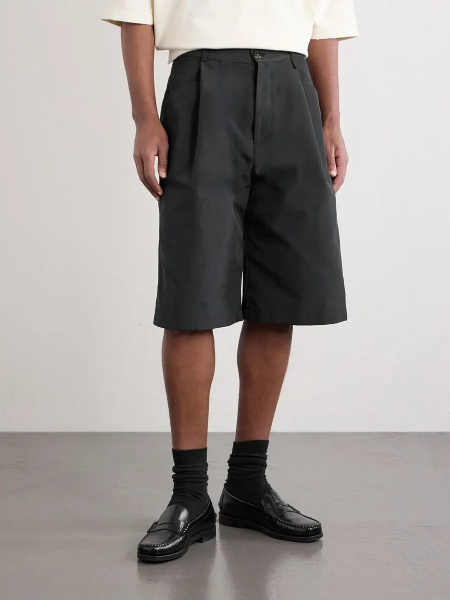 Willy Chavarria Chilango Straight-Leg Pleated Woven Bermuda Shorts - Men | Thumbnail 3 Willy Chavarria Chilango Straight-Leg Pleated Woven Bermuda Shorts - Men | Thumbnail 3