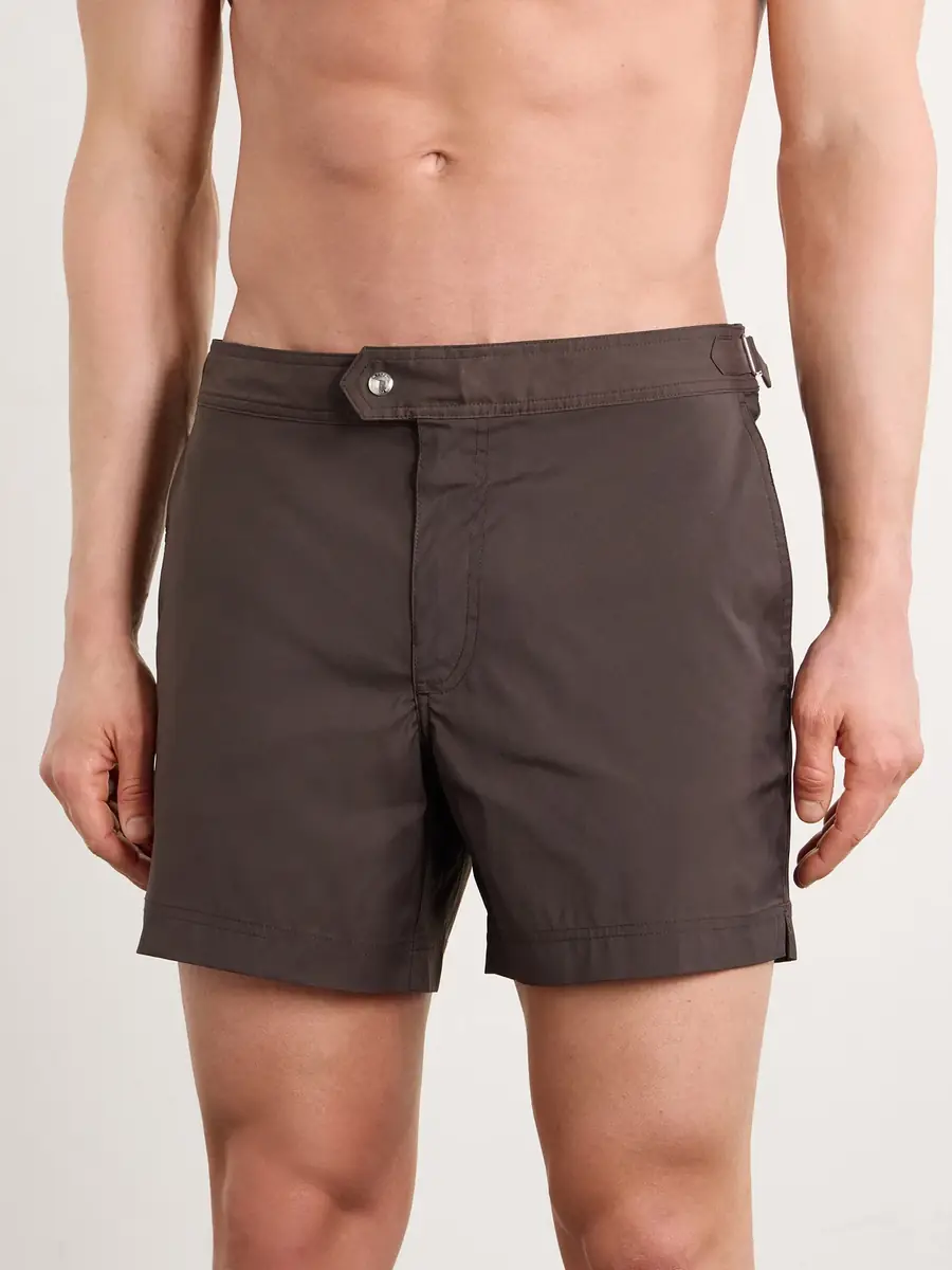 Tom Ford Straight-Leg Mid-Length Swim Shorts - Men | Thumbnail 2 Tom Ford Straight-Leg Mid-Length Swim Shorts - Men | Thumbnail 2