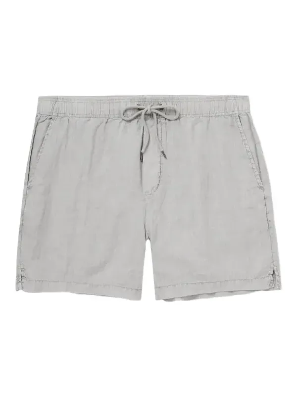 Straight-Leg Garment-Dyed Linen Drawstring Shorts - Men Straight-Leg Garment-Dyed Linen Drawstring Shorts - Men
