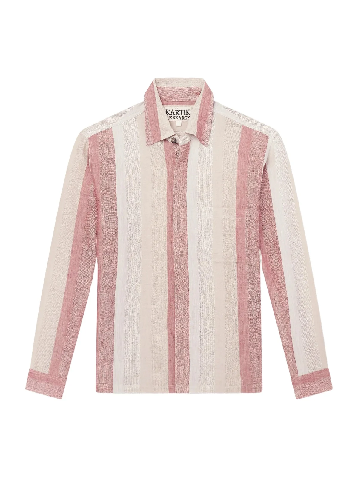 Kartik Research Striped Linen-Gauze Shirt - Men