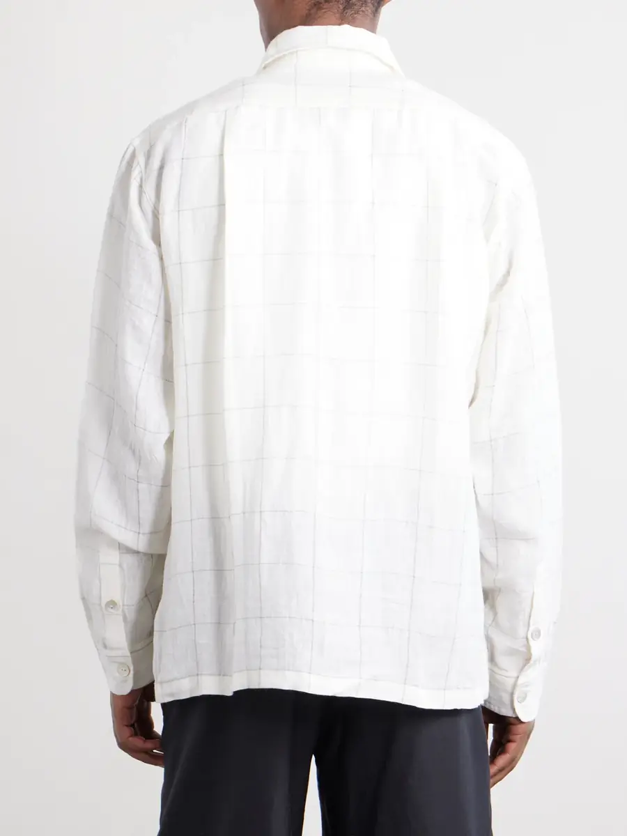 Kartik Research Pataudi Checked Linen Shirt - Men | Thumbnail 4 Kartik Research Pataudi Checked Linen Shirt - Men | Thumbnail 4