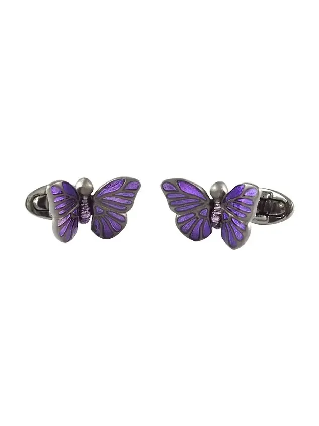 Jan Leslie Enamel Butterfly Cufflinks