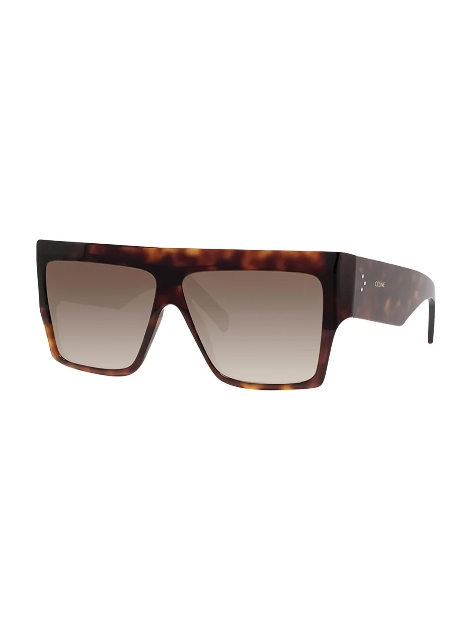 Men's Chunky Rectangle Gradient Havana Sunglasses