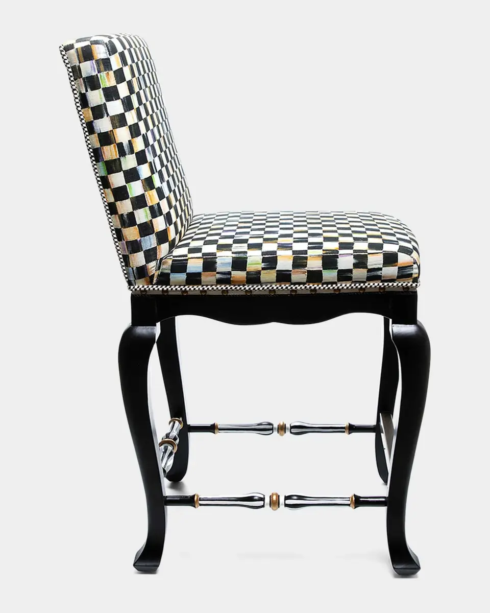 MacKenzie-Childs Courtly Check Counter Stool | Thumbnail 3 MacKenzie-Childs Courtly Check Counter Stool | Thumbnail 3