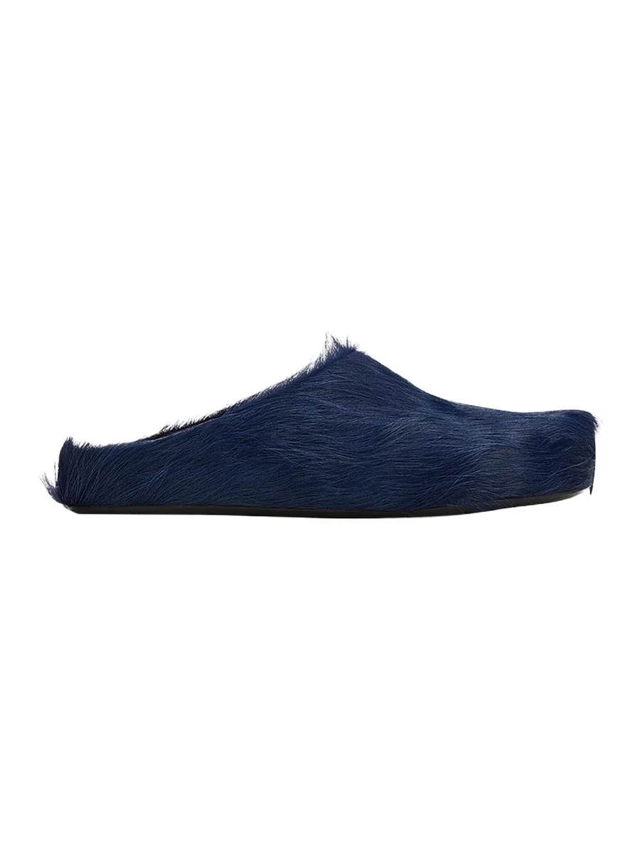 Men's Fussbett Calf Hair Sabot Mules