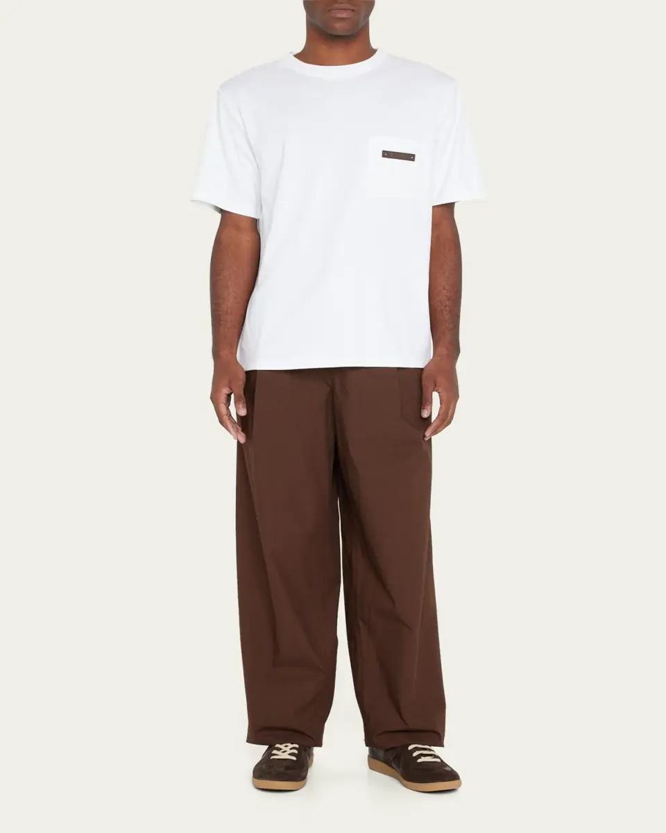 Berluti Men's Leather Tab T-Shirt | Thumbnail 2
