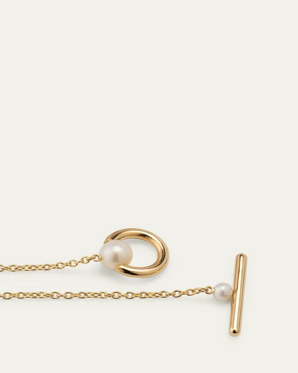 Sophie Bille Brahe 14K Recycled Yellow Gold Claudia Simple Necklace with Freshwater Pearls | Thumbnail 4 Sophie Bille Brahe 14K Recycled Yellow Gold Claudia Simple Necklace with Freshwater Pearls | Thumbnail 4