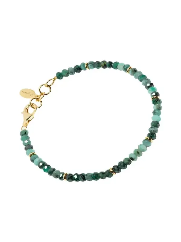 Jan Leslie Men's Emerald Beaded Bracelet