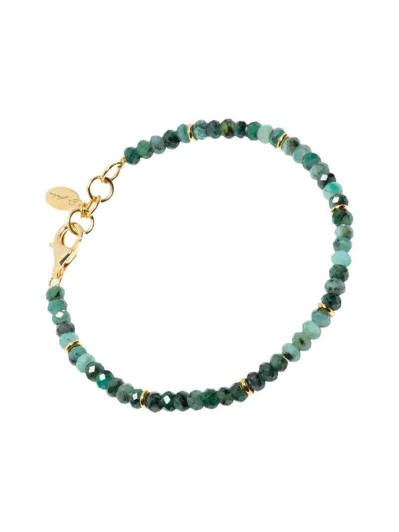 Jan Leslie Men's Emerald Beaded Bracelet