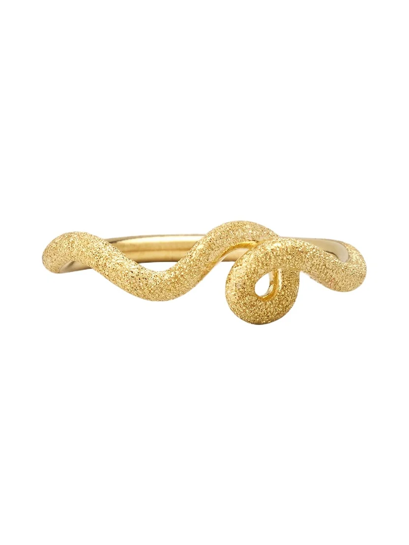 9K Touch of Gold Wave Ring