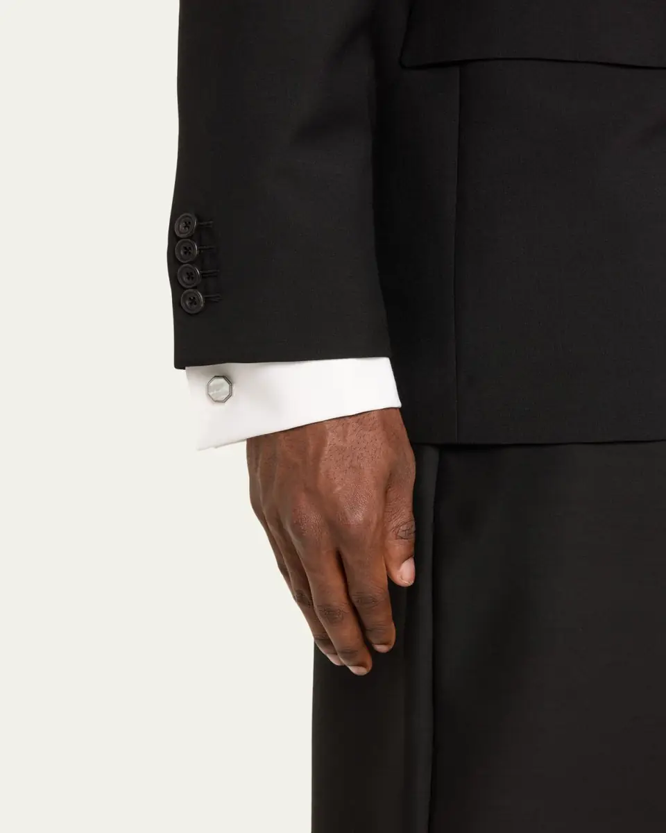 Jan Leslie Men's Octagon Mother-Of-Pearl Cufflinks | Thumbnail 2