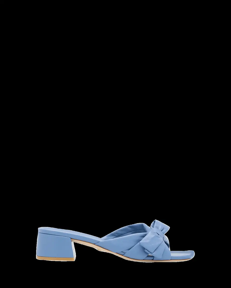 Stuart Weitzman Sofia Lambskin Bow Mule Sandals | Thumbnail 2