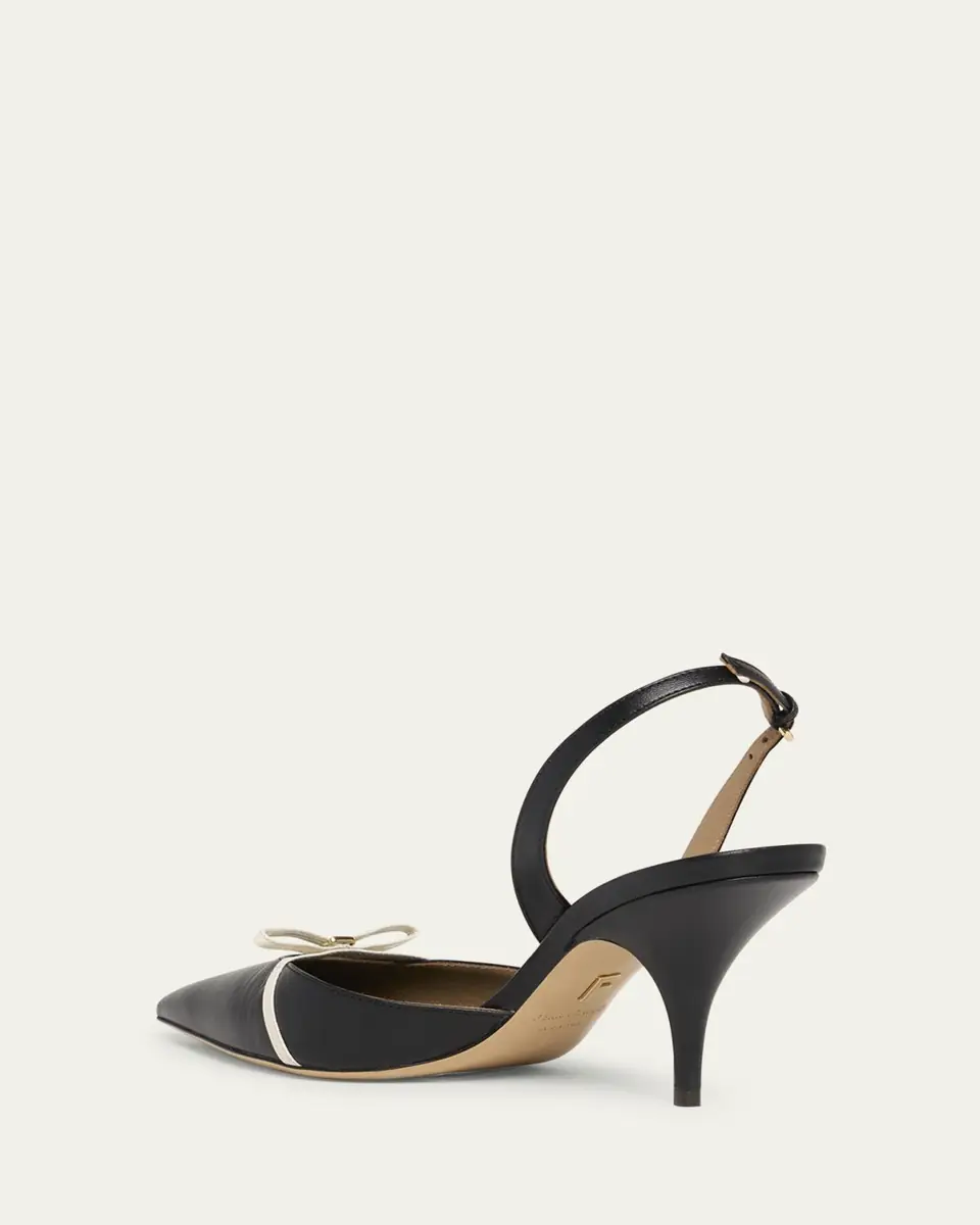 Ferragamo Gylla Bicolor Leather Bow Slingback Pumps | Thumbnail 2 Ferragamo Gylla Bicolor Leather Bow Slingback Pumps | Thumbnail 2