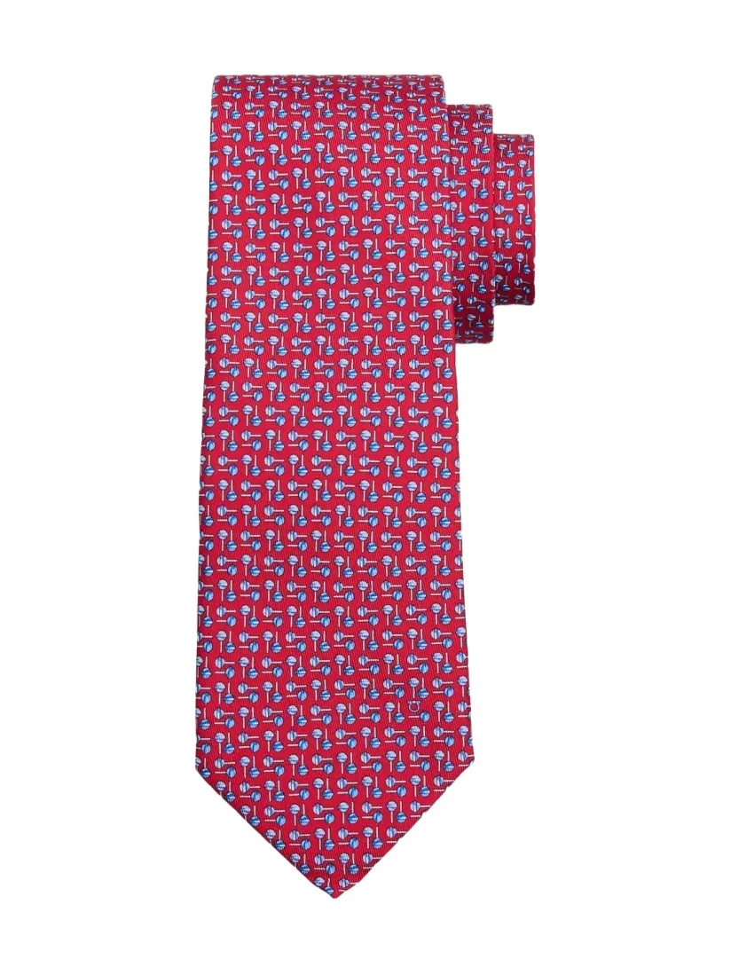 Ferragamo Men's Micro-Lollipop Print Tie