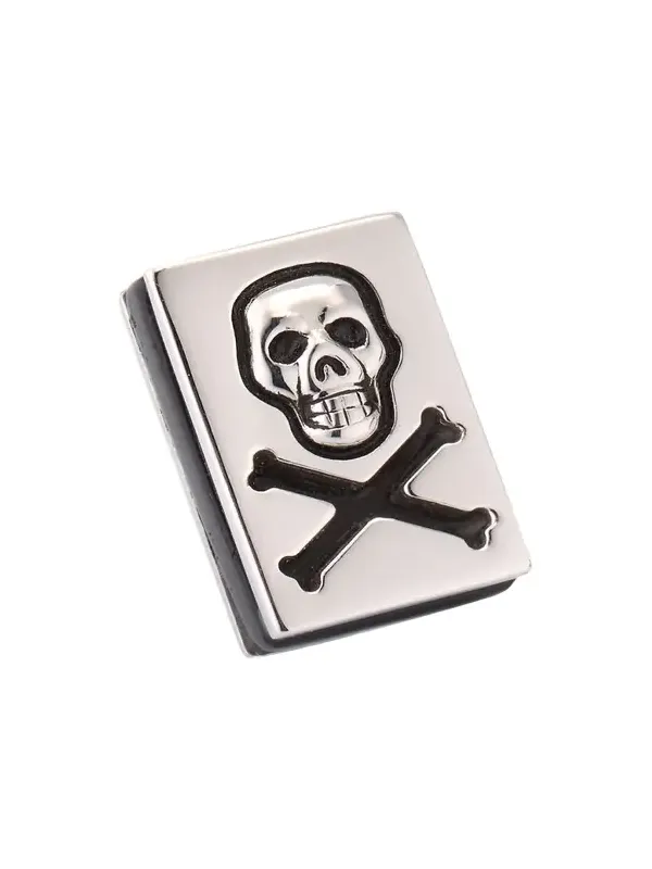 Jan Leslie Men's Sterling Silver Skull and Crossbones Lapel Pin