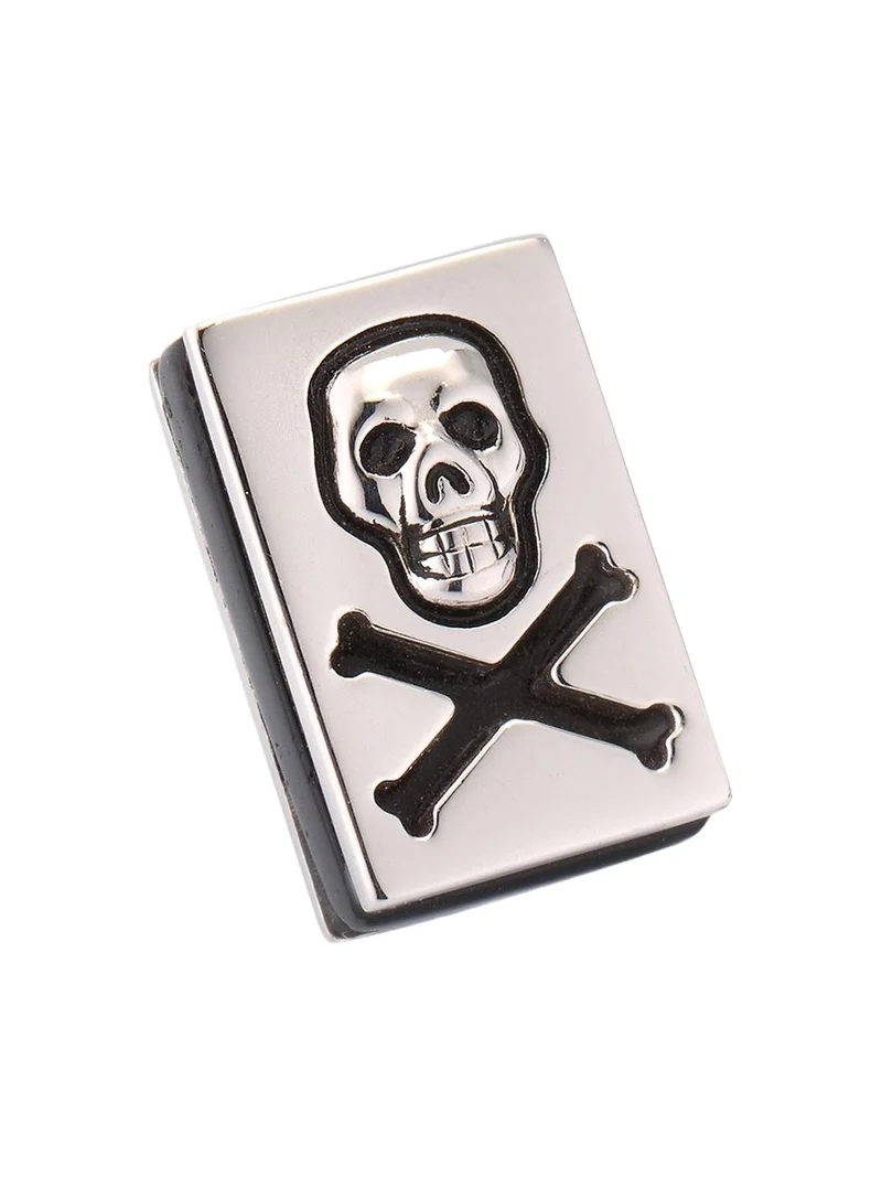 Jan Leslie Men's Sterling Silver Skull and Crossbones Lapel Pin