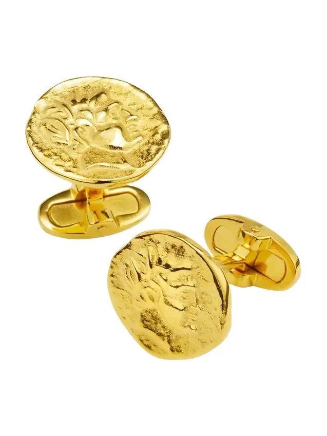 Jan Leslie Men's 18K Gold Vermeil Coin Cufflinks