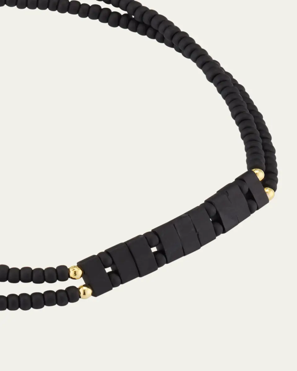 Jan Leslie Men's Glass Micro-Bead Pull Cord Bracelet | Thumbnail 3