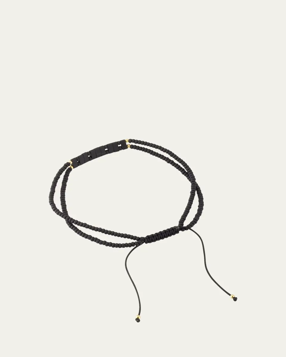 Jan Leslie Men's Glass Micro-Bead Pull Cord Bracelet | Thumbnail 4