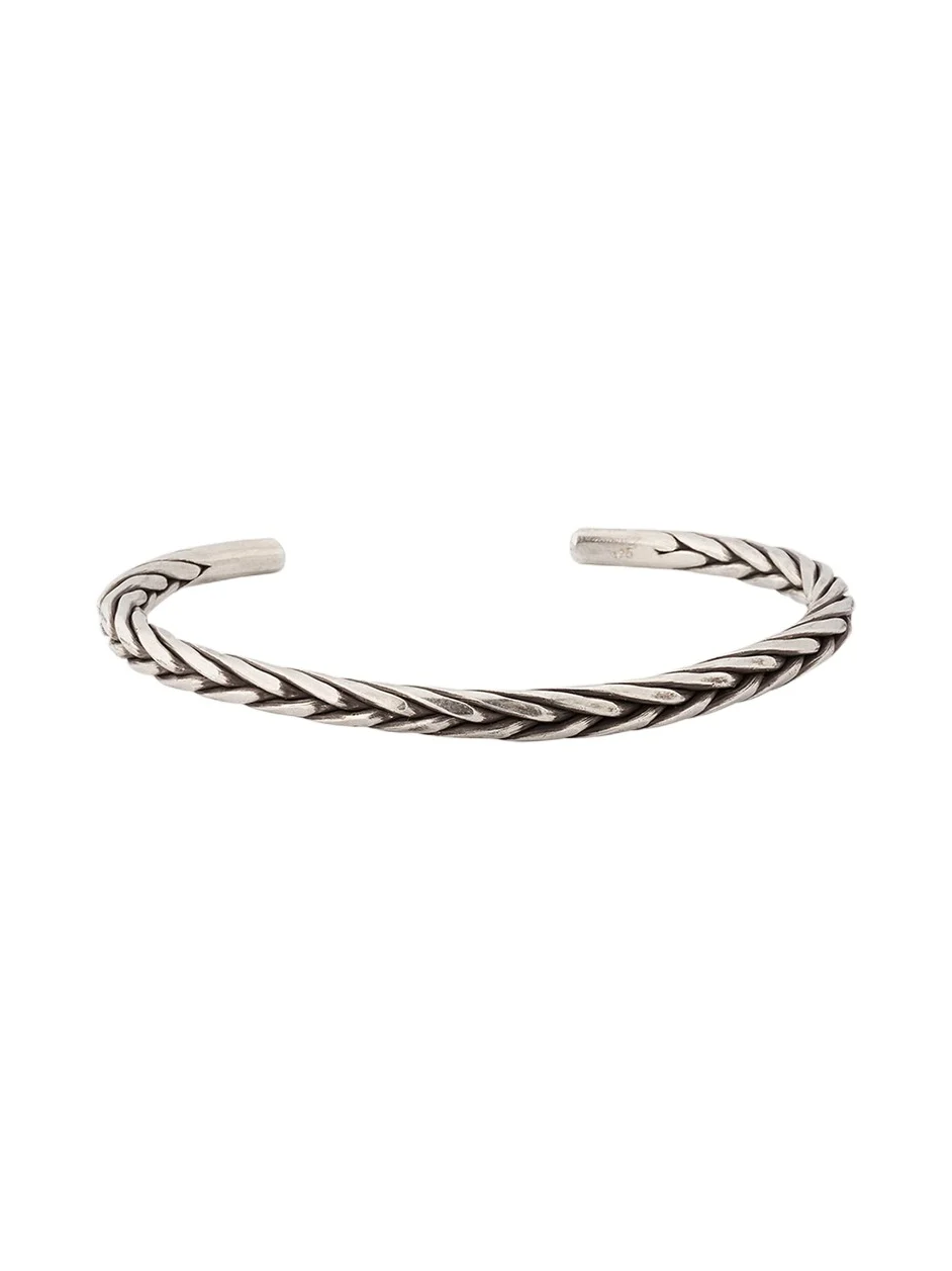 Jan Leslie Men's Twist Rope Sterling Silver Cuff Bracelet