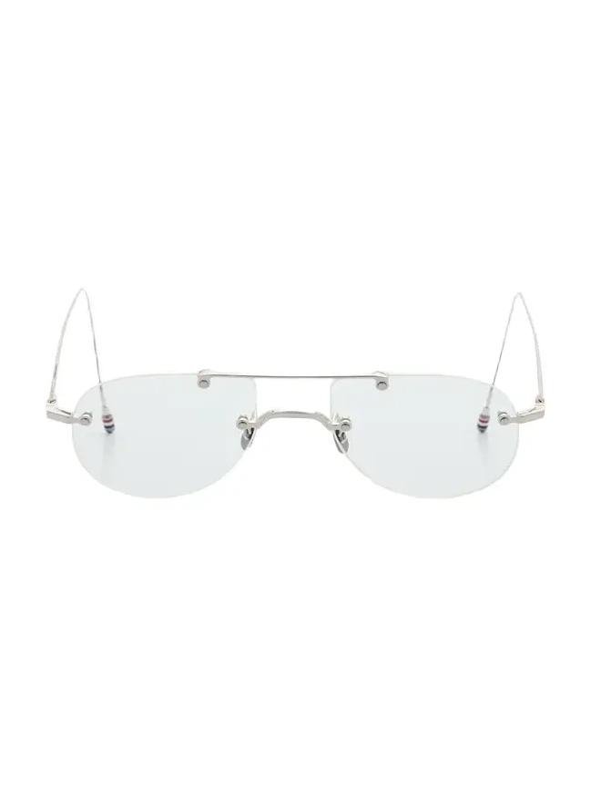 Men's Rimless Titanium Aviator Eyeglasses