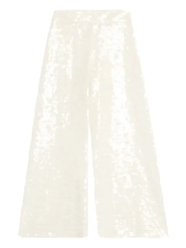 Alice + Olivia Athena Sequined Wide-Leg Pants