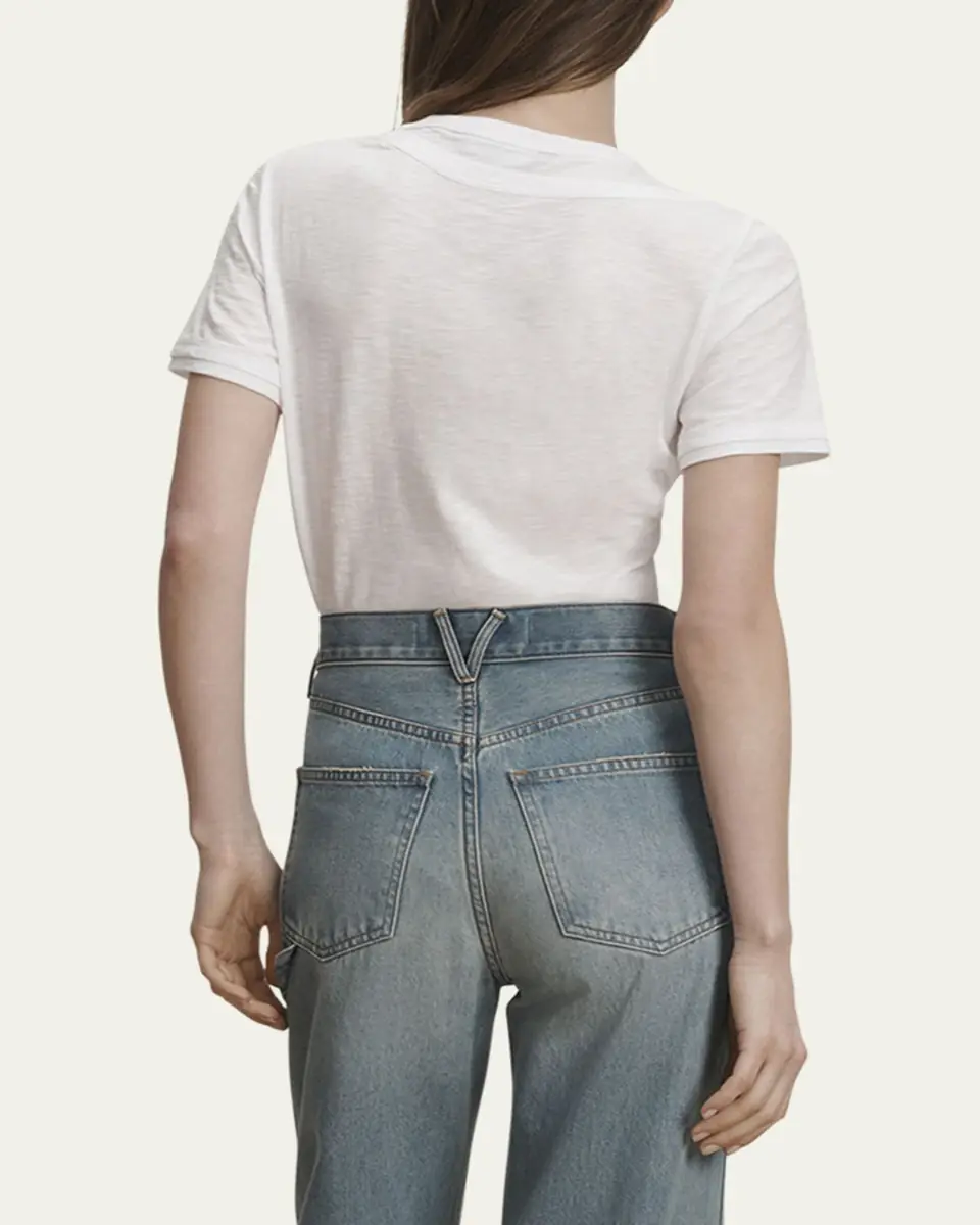 Veronica Beard Damian Layered Short-Sleeve Knit Top | Thumbnail 3