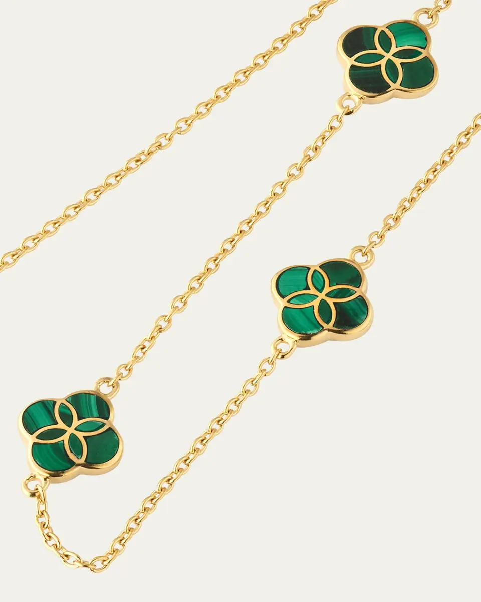 Jan Leslie Triple Petal Gemstone Station Necklace | Thumbnail 3 Jan Leslie Triple Petal Gemstone Station Necklace | Thumbnail 3