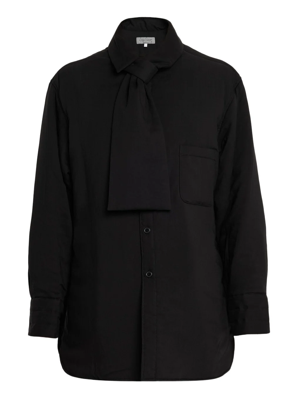 Yohji Yamamoto Men's Cellulose Lawn Stole Detail Padded Shirt