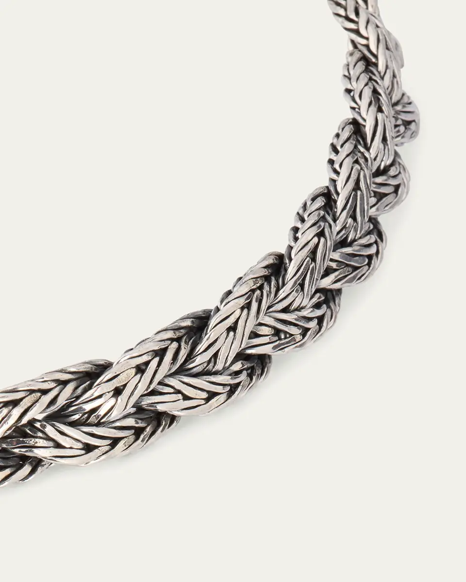 Jan Leslie Men's Braided Sterling Silver Bracelet | Thumbnail 3