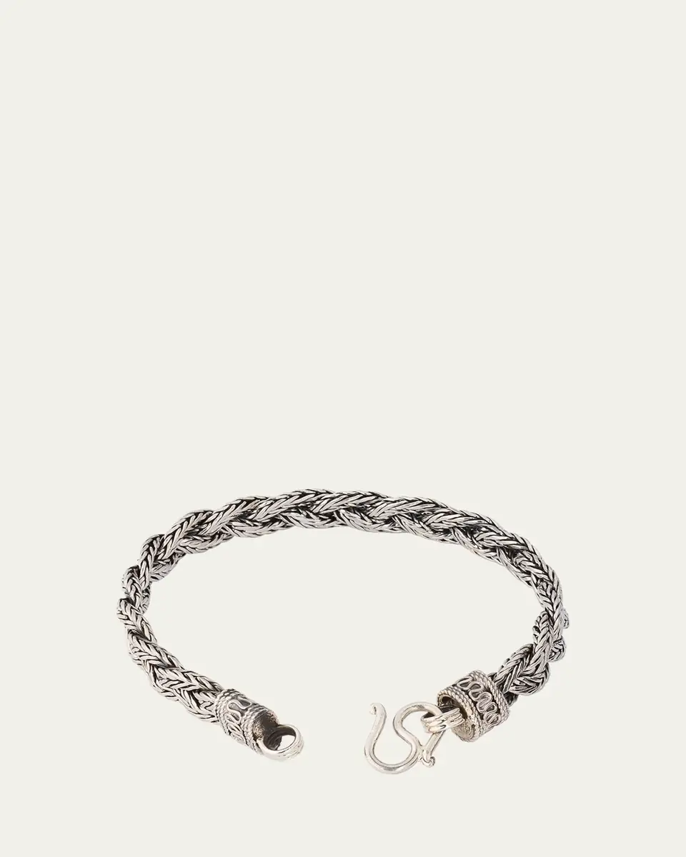 Jan Leslie Men's Braided Sterling Silver Bracelet | Thumbnail 4