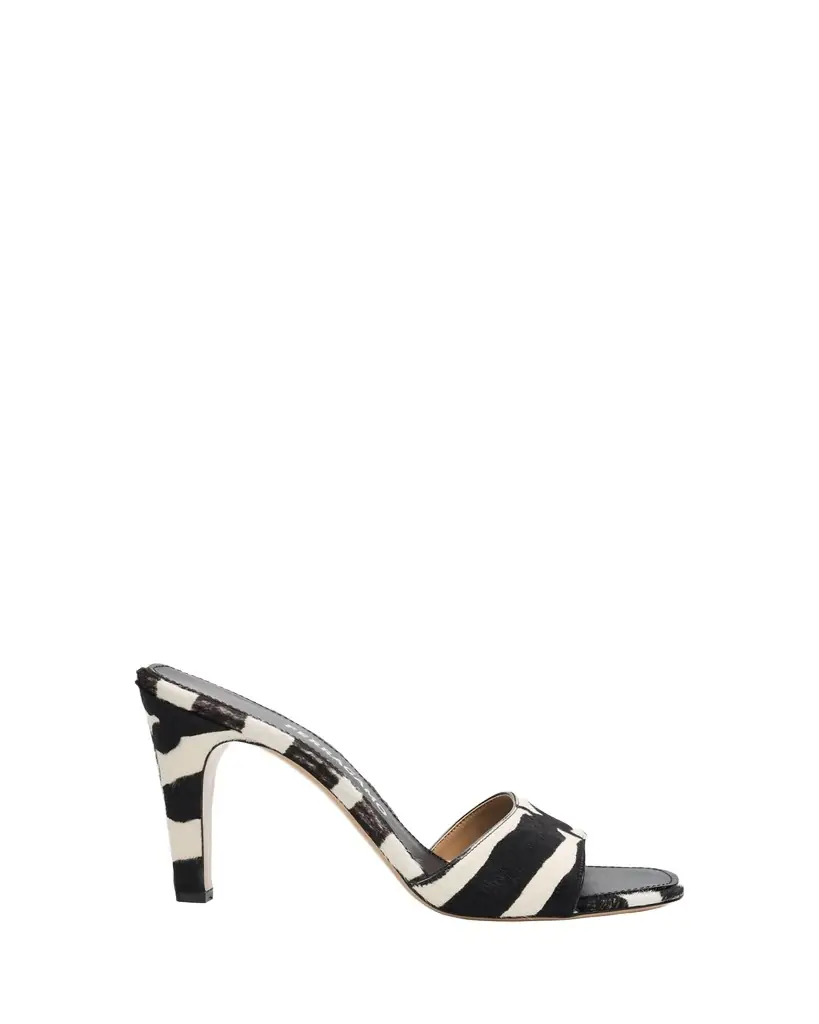 95mm Tatiana Zebra Calf Hair Mules 95mm Tatiana Zebra Calf Hair Mules