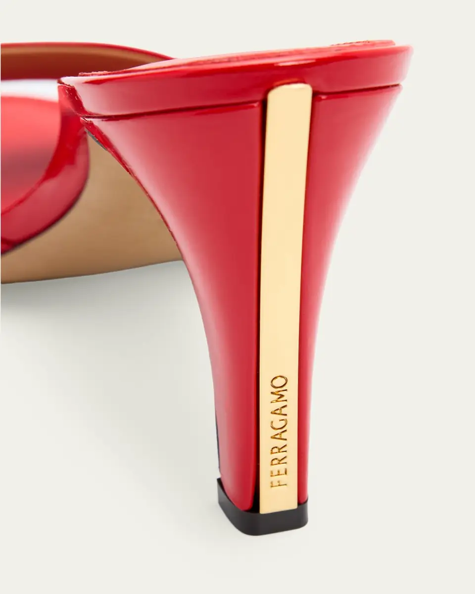 Ferragamo 95mm Tatiana Leather Mules | Thumbnail 3 Ferragamo 95mm Tatiana Leather Mules | Thumbnail 3