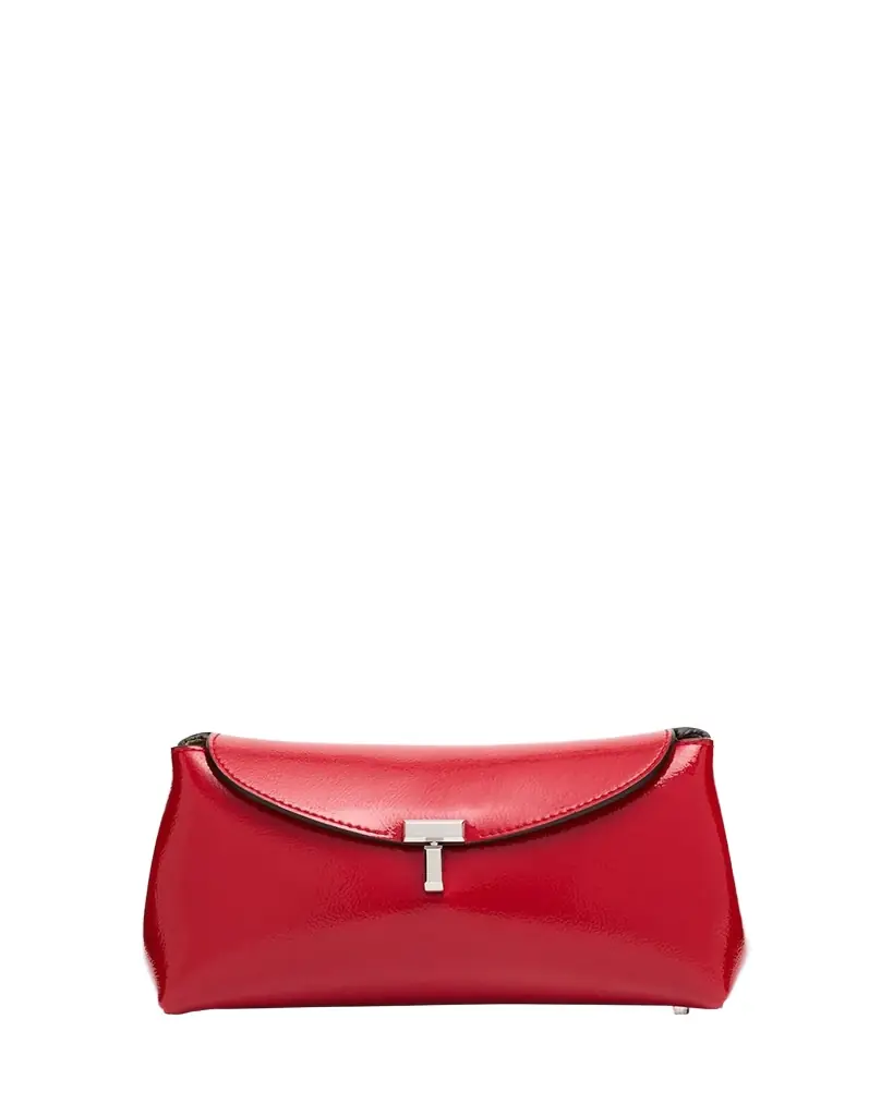 Toteme Mini T-Lock Naplack Leather Clutch | Image 1 Toteme Mini T-Lock Naplack Leather Clutch | Image 1