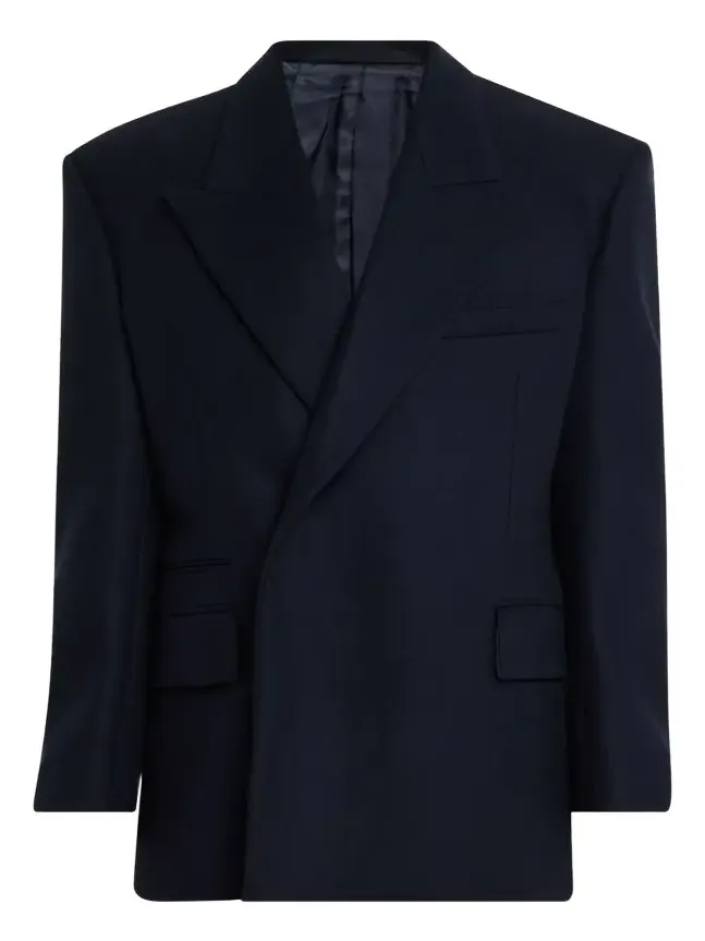 Men's Deconstructed Wool Peak-Lapel Sport Jacket Men's Deconstructed Wool Peak-Lapel Sport Jacket